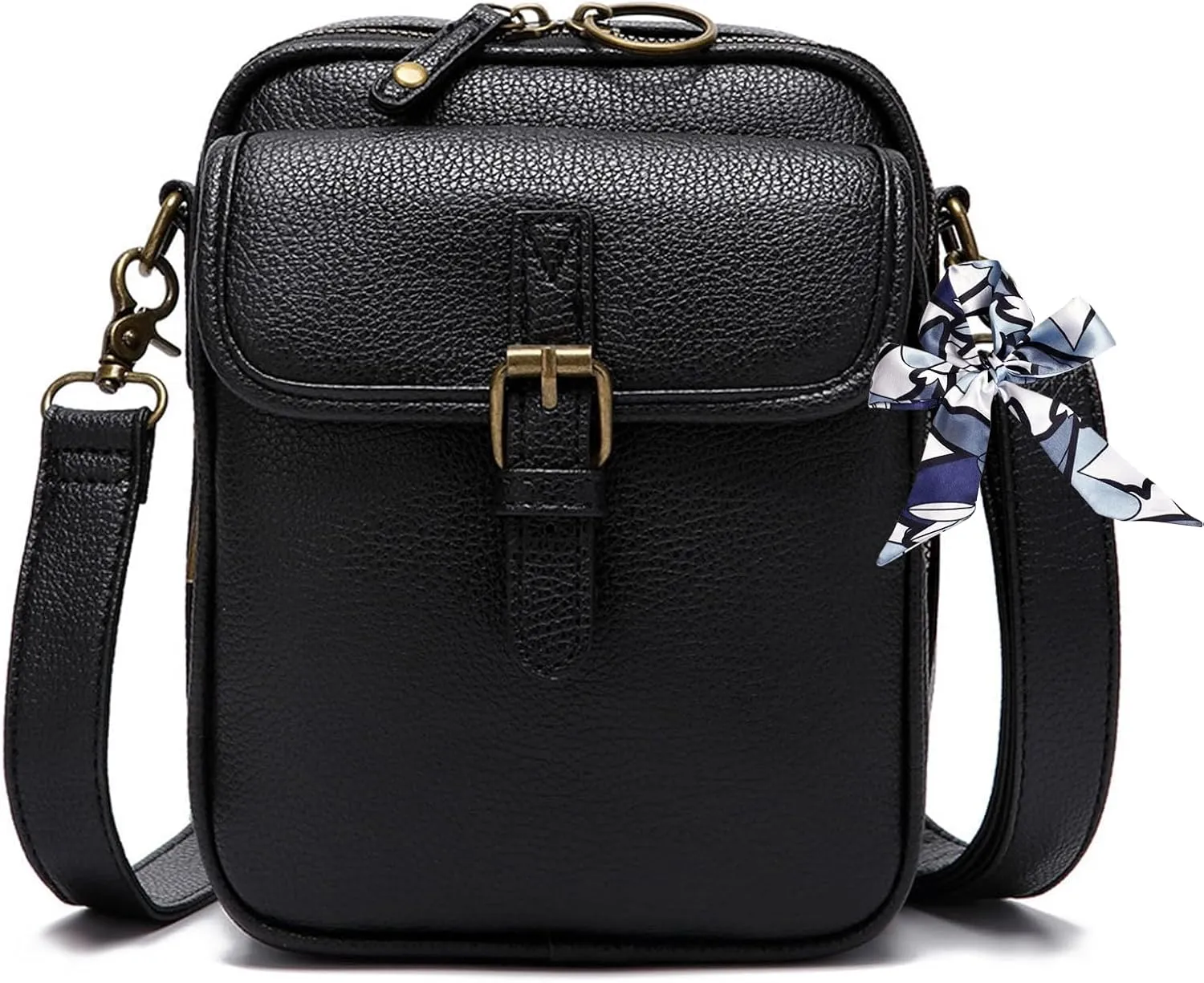 Collaboraten1 Crossbody Leather Bag, Small Messenger Bag Crossbody Bag, Vintage Cross Body Shoulder Purse with Card Slots