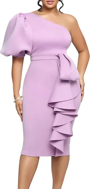 Cololura Women Sexy Elegant V Neck Short Sleeve Slit Ruffle Maxi Dress Formal Pencil Bodycon Midi Dress