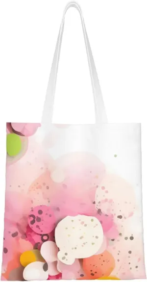 Color Fragment Papercanvas Tote Bags, Shopping Tote Bags, Reusable Tote Bags For Promotions, Shopping, Events Daily Use