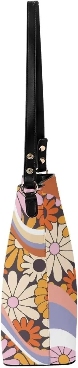 Coloranimal Women Cuties French Bulldog Leather Handbag Reusable Tote Bag