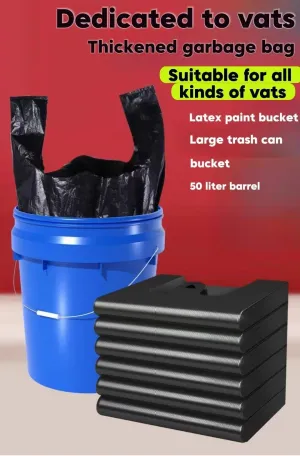 Commercial Large Garbage Bags, Thickened Plastic Bags for Hotel Property, Household Cleaning, 50 Gallon, Black,degradable plastics,There are 50 garbage bags in one pack.