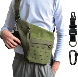 Concealed Carry Sling Bag for Men, Chest Holster Bag of Pistols Anti-Thief Crossbody Daypack Personal Pocket Sling Pack