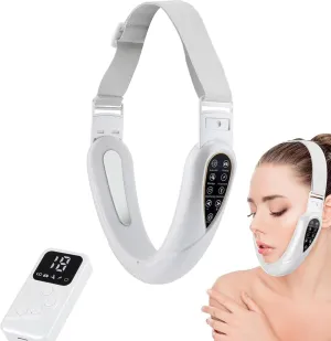 Contourflex 4-in-1 Massager for Face, Reviona Contourflex 4-in-1 Massager, Facial Sculpting Device for Double Chin, 5 Modes & 15 Intensities, Tightens Jawline (White)
