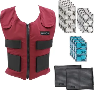 Cooling Vest for Men and Women with 8 Cooling Packs Plus Booster Set-Maintains 59ºF for up to 2.5 Hours