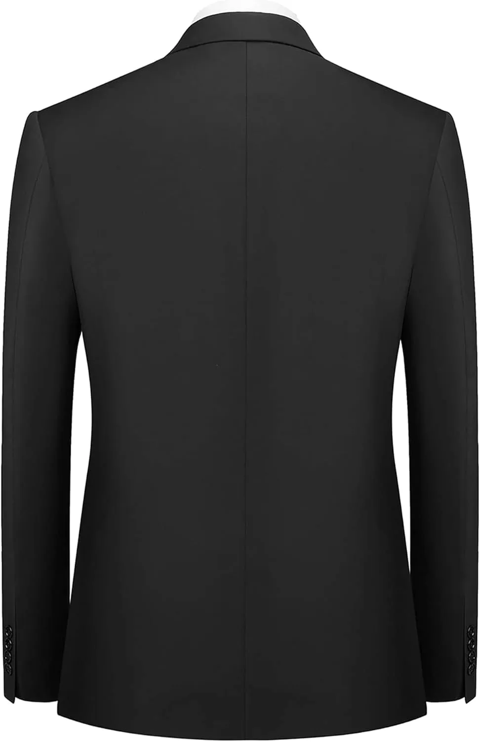Cooper & Nelson Men's Suit Slim Fit, 3 Piece Suits for Men, One Button Solid Jacket Vest Pants with Tie, Tuxedo Set