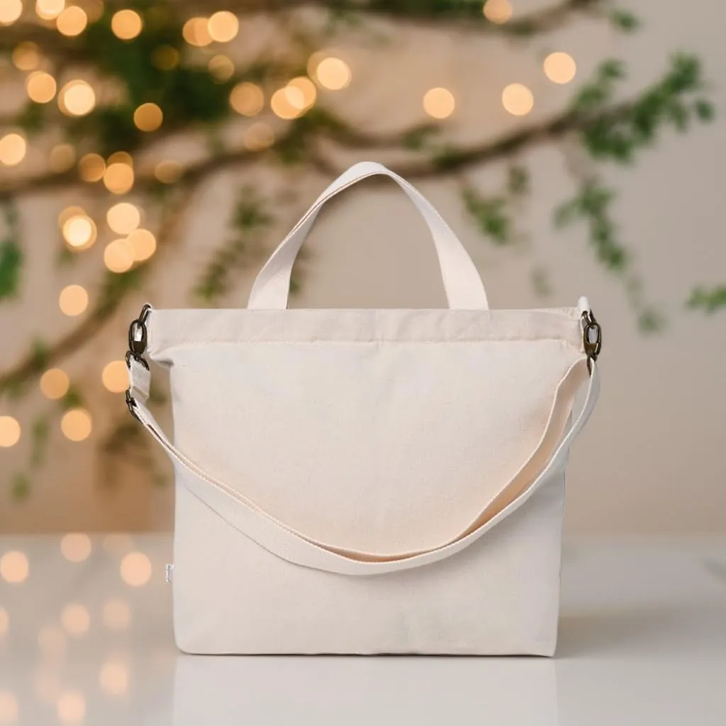 Cotton Durable Canvas Shoulder Crossbody Bag Messenger Laptop Briefcase Bag Multi Purpose Casual Tote