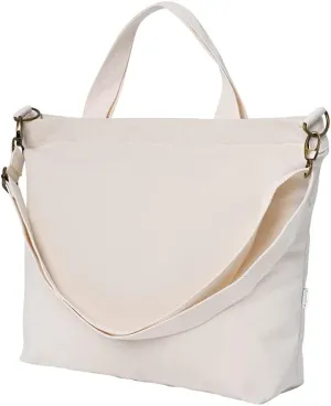 Cotton Durable Canvas Shoulder Crossbody Bag Messenger Laptop Briefcase Bag Multi Purpose Casual Tote
