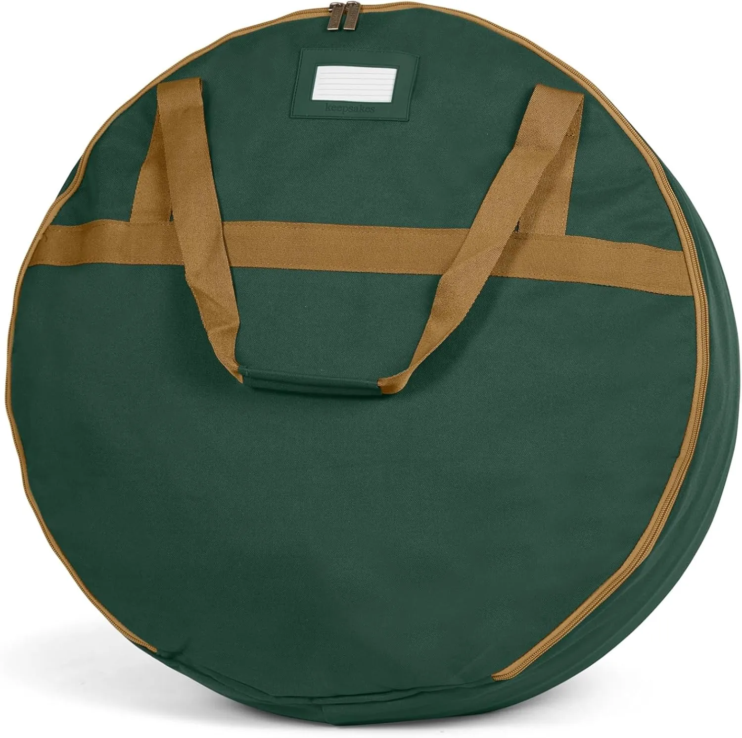 Covermates Keepsakes Christmas Wreath Storage Bag – Heavy Duty Polyester, Interior Pouch, Dual Zipper Pulls - Holiday Storage, Green