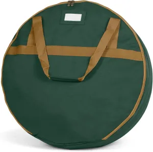 Covermates Keepsakes Christmas Wreath Storage Bag – Heavy Duty Polyester, Interior Pouch, Dual Zipper Pulls - Holiday Storage, Green