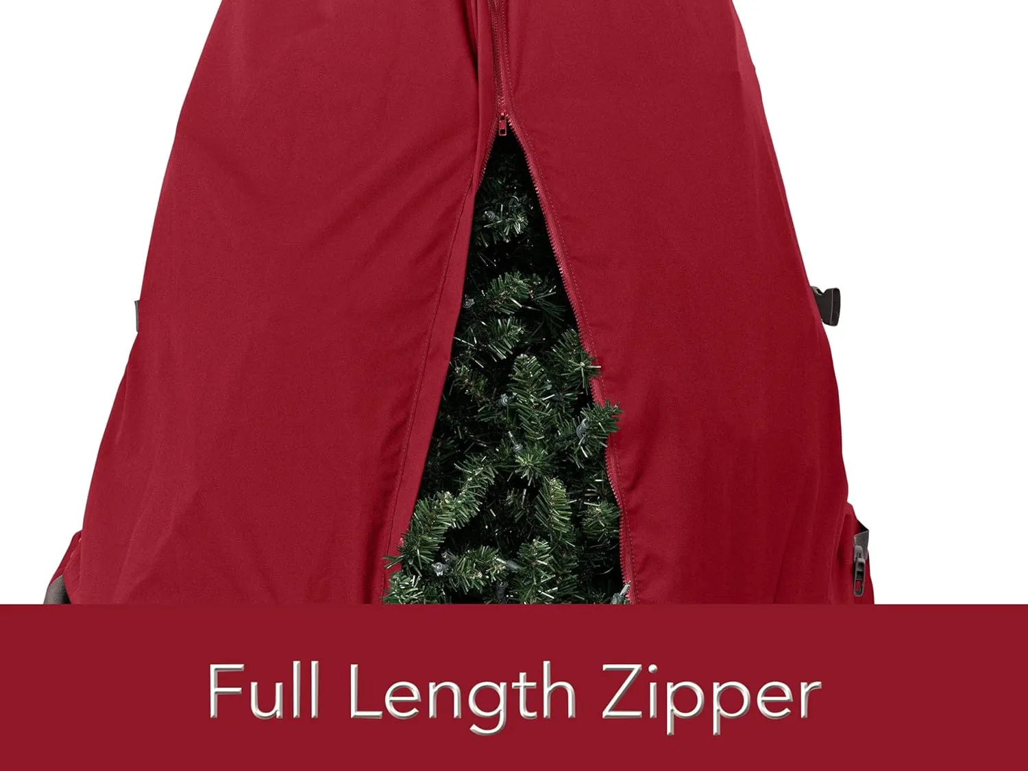 Covermates Keepsakes Upright Christmas Tree Storage Bag – Superior Protection, Cinch Straps – Holiday Storage, Red
