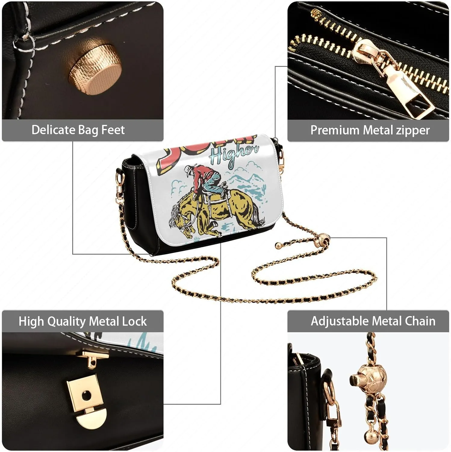 Crossbody Bags for Women Trendy Women's Black Shoulder Bag Small PU Leather Flap Cross Body Bag Handbags