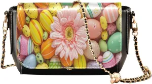 Crossbody Bags for Women Trendy Women's Black Shoulder Bag Small PU Leather Flap Cross Body Bag Handbags