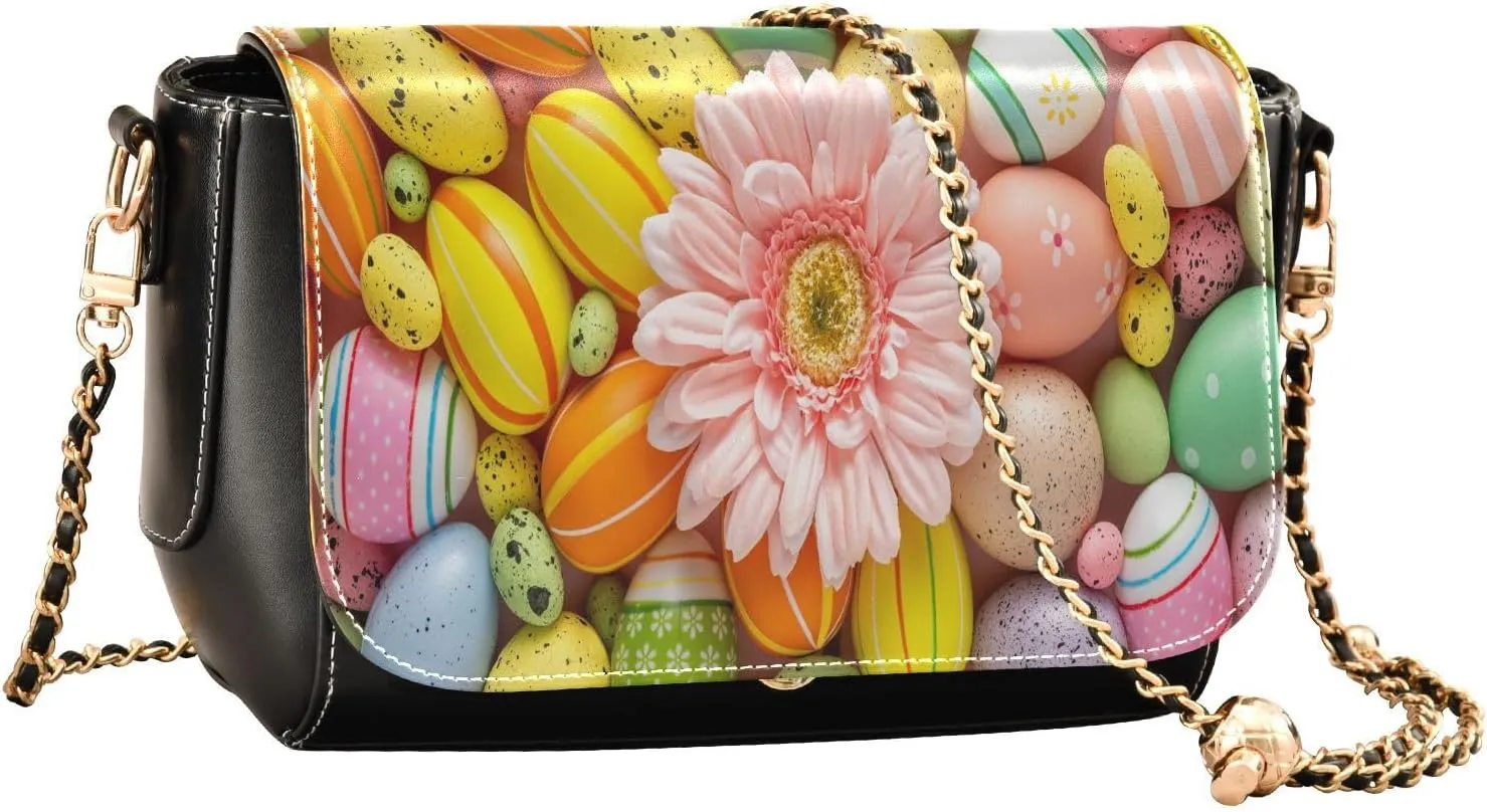 Crossbody Bags for Women Trendy Women's Black Shoulder Bag Small PU Leather Flap Cross Body Bag Handbags