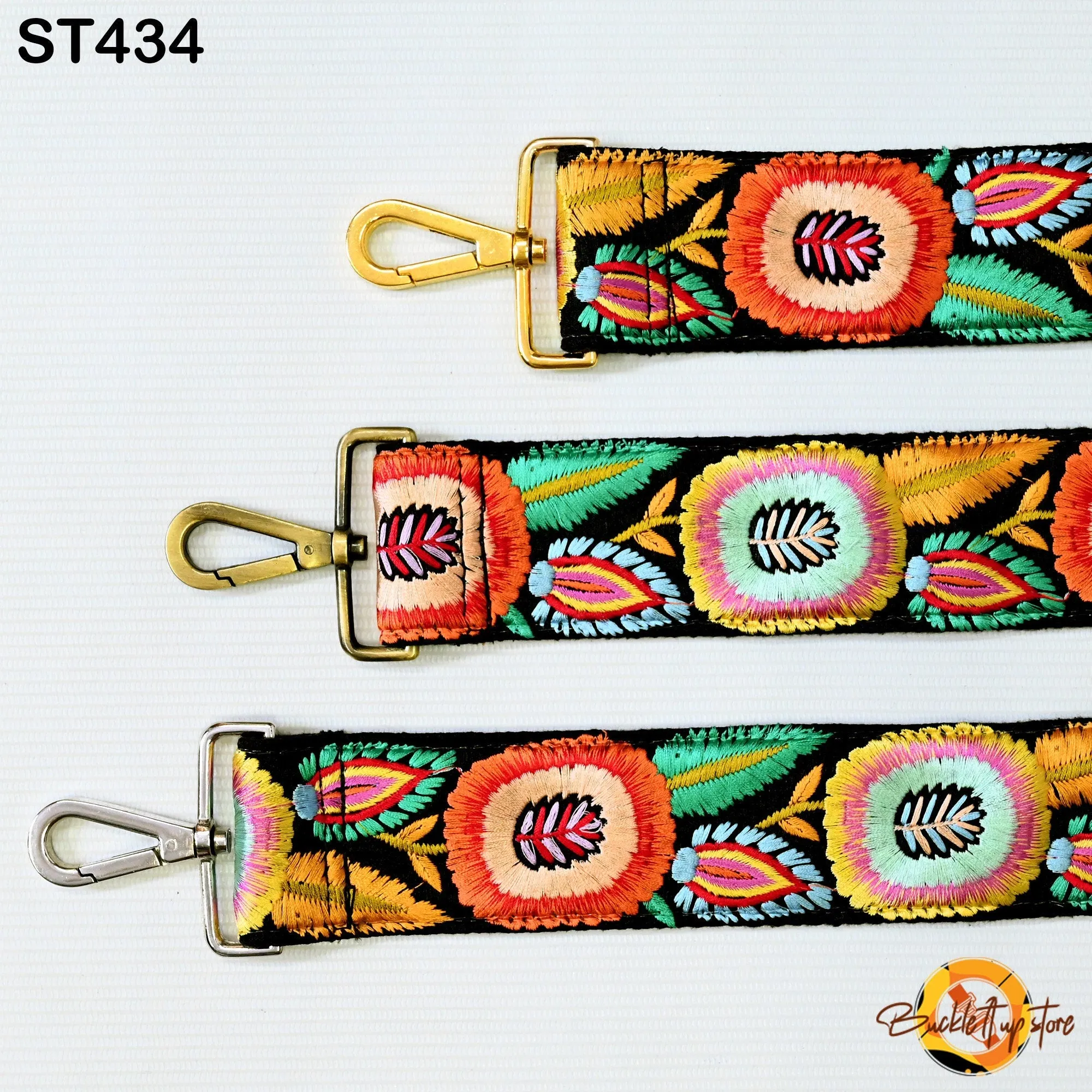 Crossbody Boho Sling Bag Strap for Purses Embroidery Adjustable Guitar Strap Replacement Handbag Strap Gift Friend Embroidered Camera Strap