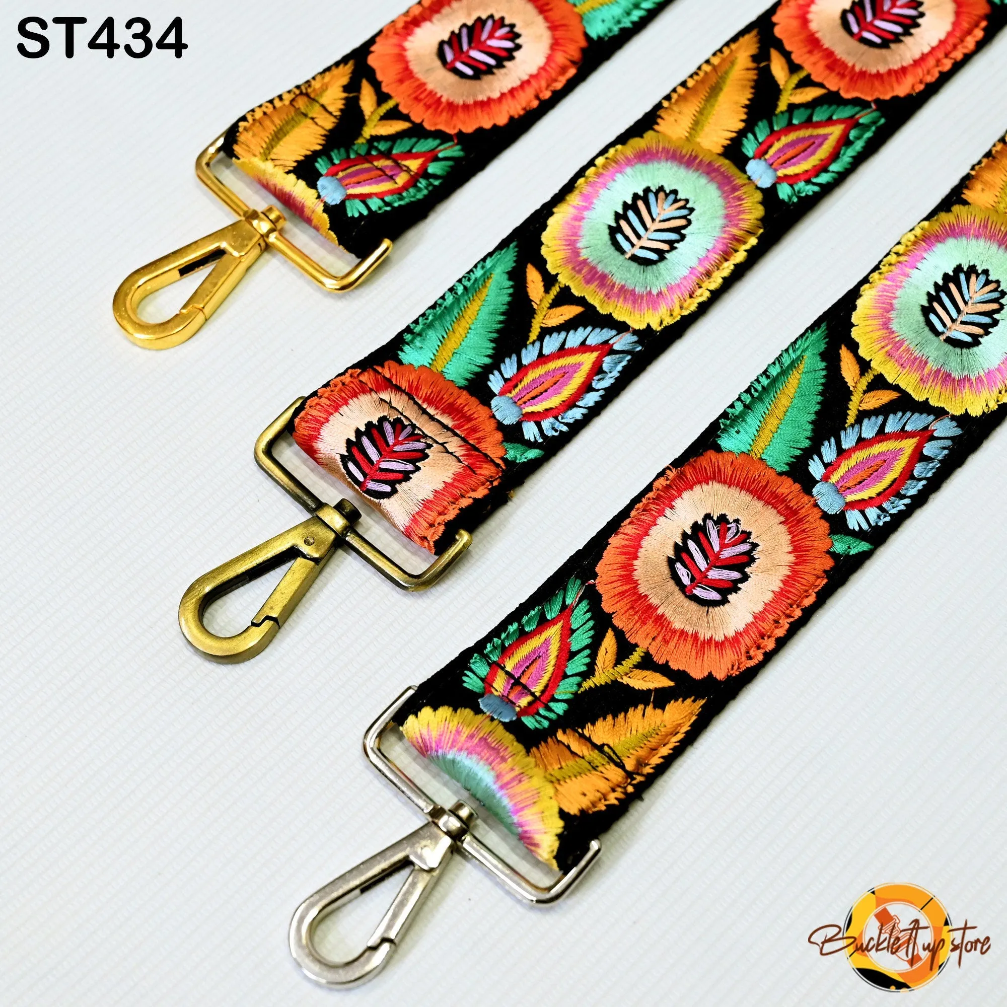 Crossbody Boho Sling Bag Strap for Purses Embroidery Adjustable Guitar Strap Replacement Handbag Strap Gift Friend Embroidered Camera Strap