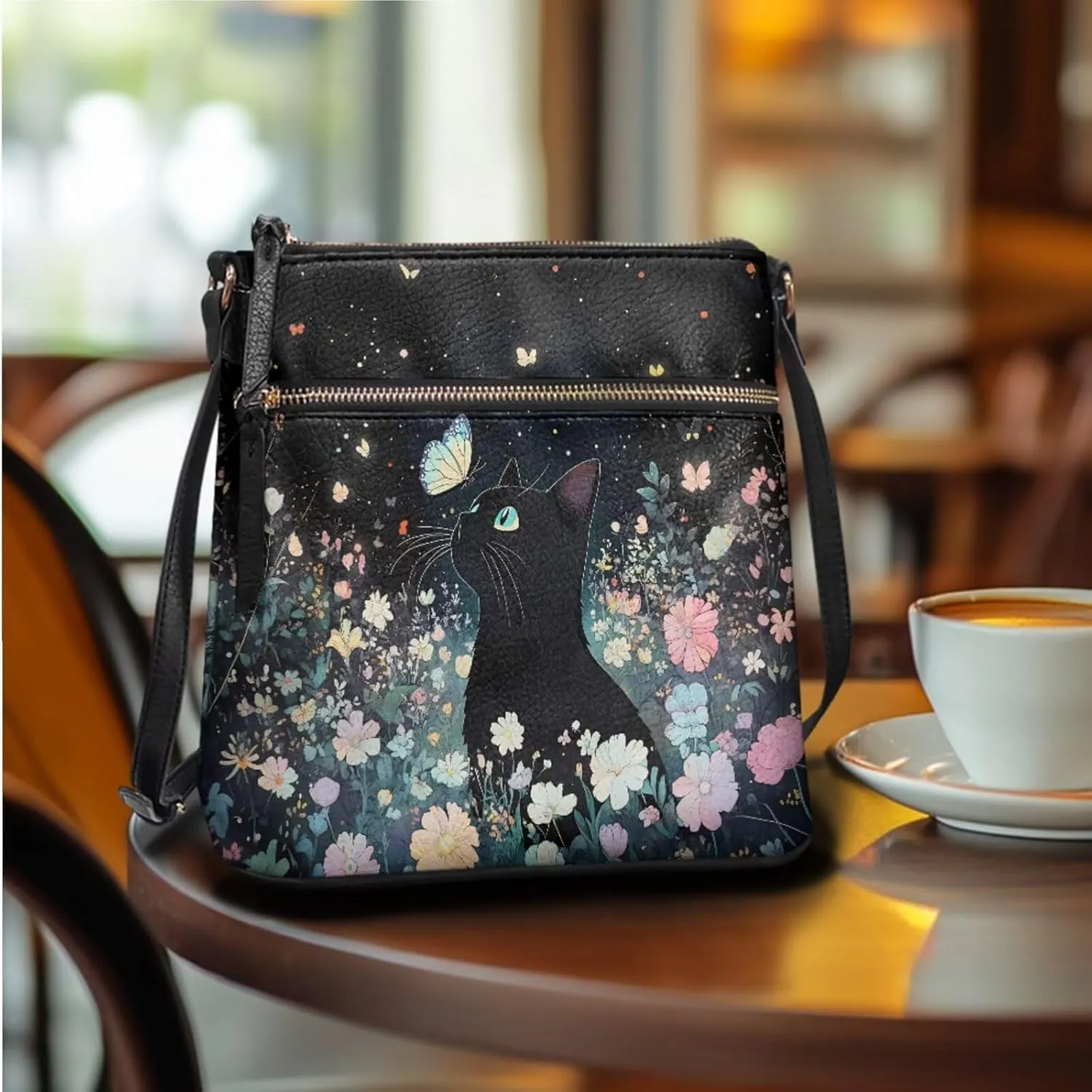 Crossbody Purses 2Pcs, Fashion Crossbody Messenger Bags with a Small Wallet Portable Easy to Carry for Travel