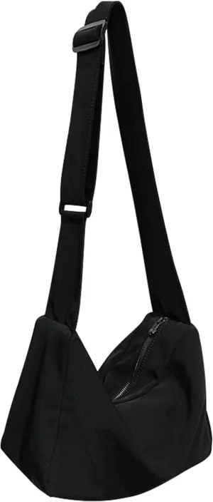 Crossbody Shoulder Bag - Hobo, Tote, Messenger & Casual Work Travel Bag (Black)