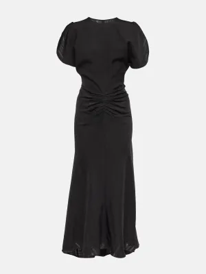 Crêpe midi dress