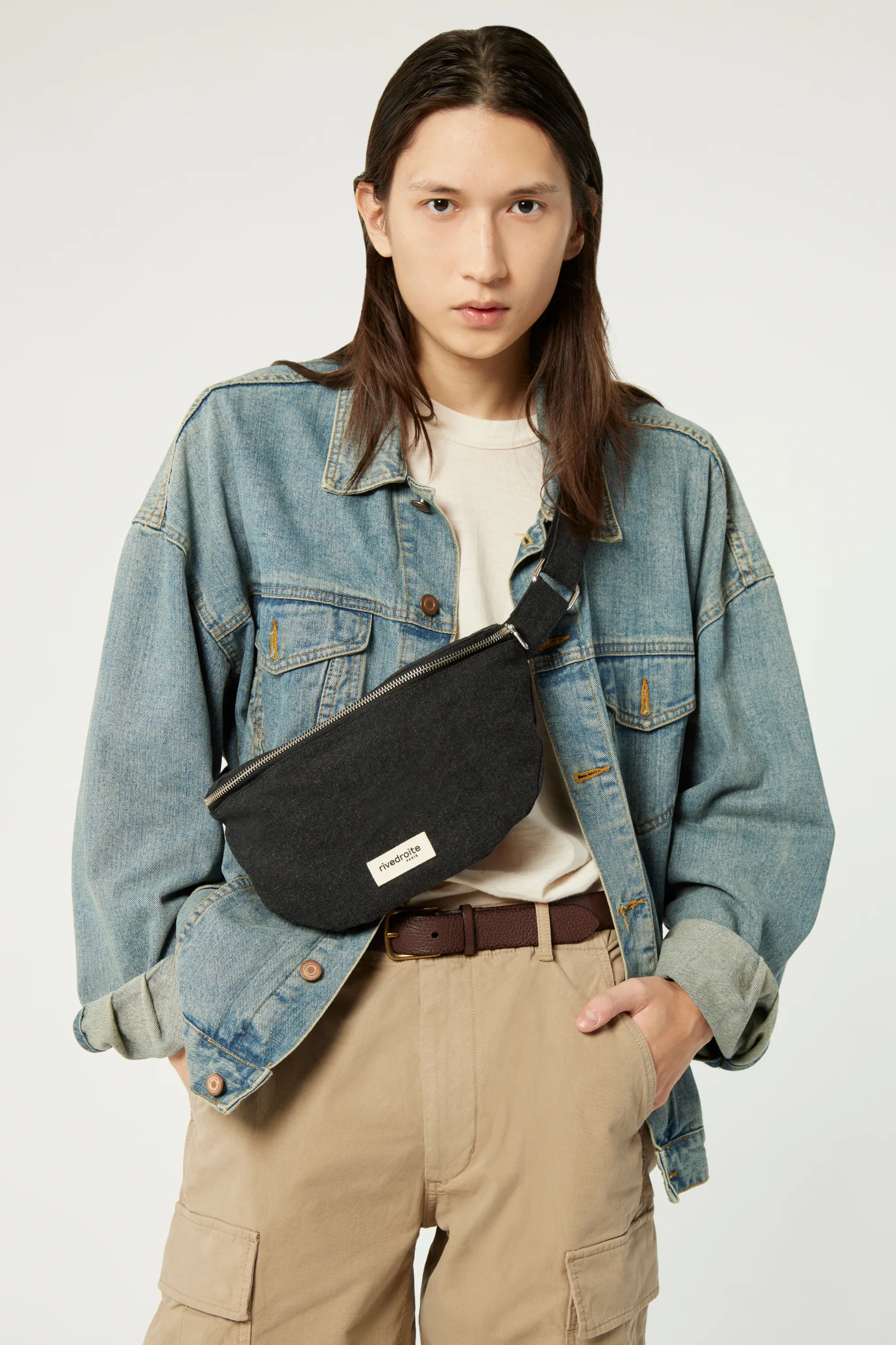 Custine the waist bag - Recycled cotton Black