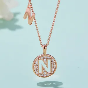 Customized "N" Letter Moissanite Diamond Necklace