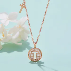 Customized "T" Letter Moissanite Diamond Necklace