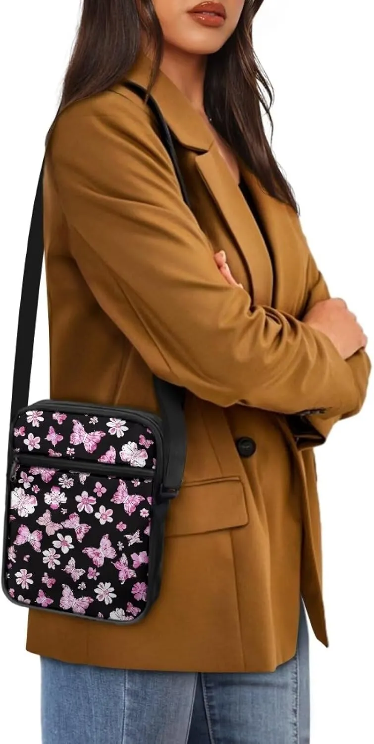 Cute Crossbody Messenger Bags Sling Purses for Women Trendy with Zipper