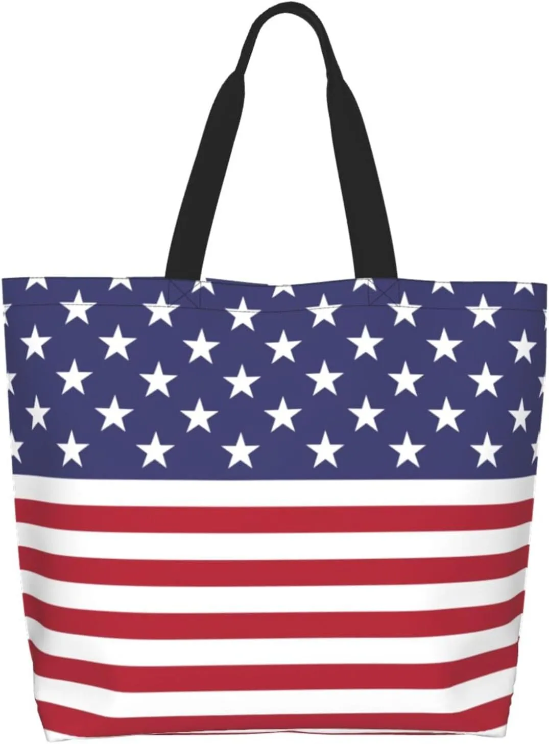 Cute Flag Tote Bag For Women Men Gifts Large Reusable Shopping Bags for Beach, Travel,Gym,Yoga