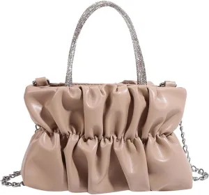 Cute Purse Small Evening Clutch Ruched Futuristic Bag Y2k Mini Purses Minimalist Punk Classic Vintage Handbag