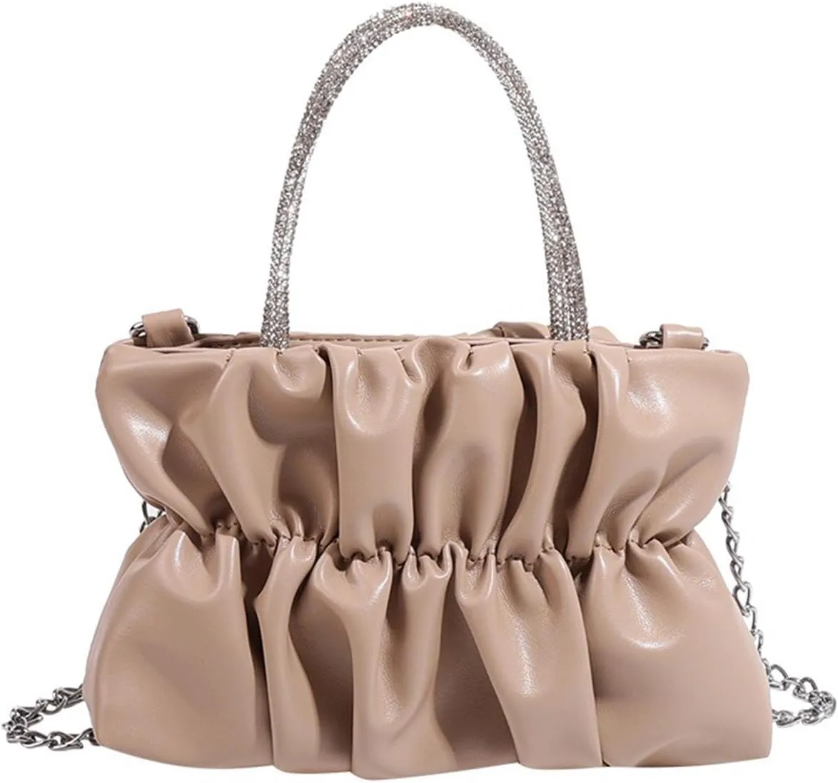 Cute Purse Small Evening Clutch Ruched Futuristic Bag Y2k Mini Purses Minimalist Punk Classic Vintage Handbag
