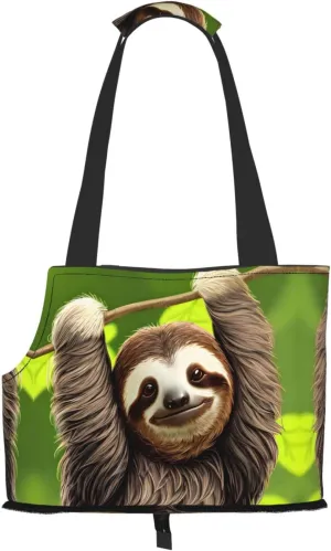 Cute Sloth Printed Pet Shoulder Bag, Specially Designed for Small Dogs and Cats, Multifunctional Shoulder and Handbag