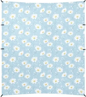 Daisy Baby Blue Beach Cabana UPF50  Protection Water-Resistant Portable Sunshade with Sandbags, Sand Shovel, Poles for Backyard and Camping