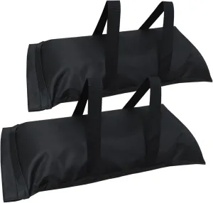 D&ONEHOS Extra Large Umbrella Base Weight Fillable Sandbags, Weight Bags(110LBS) for Patio Umbrellas, Sandbag Weights for Umbrella for Outdoor Garden，Set of 2，Black(Without Sand)