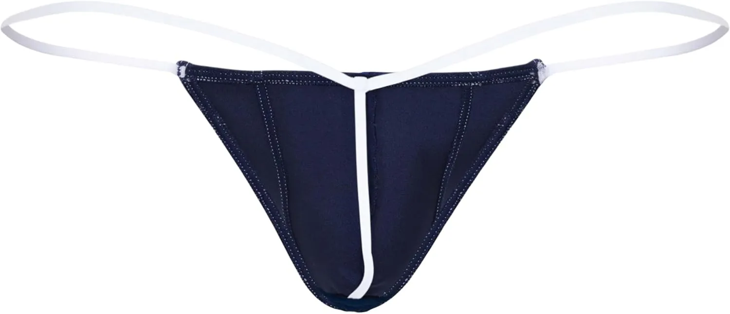 Daniel Alexander Men’s G-String Underwear w/T-Back & Bulge Pouch, Sexy Thongs & Jock Straps, Low Rise Waist Backless Design
