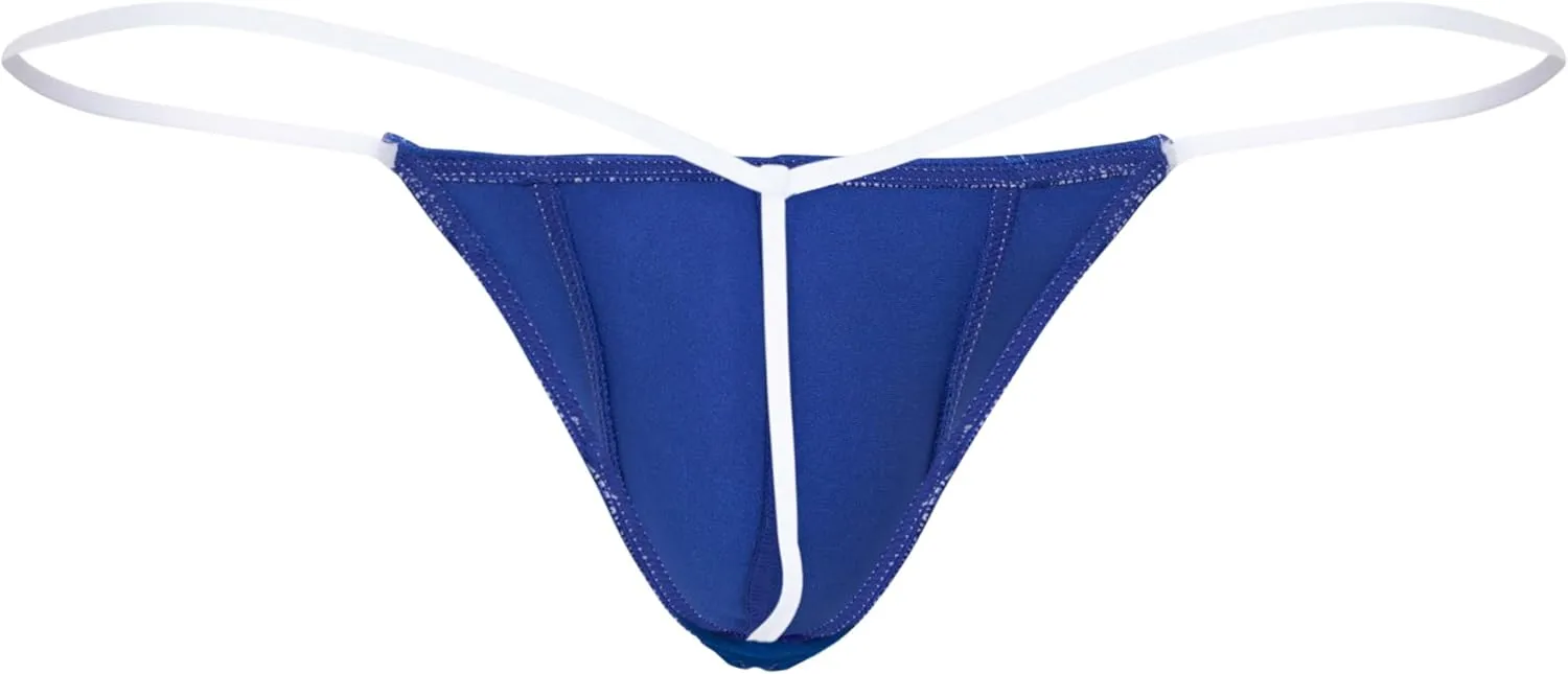 Daniel Alexander Men’s G-String Underwear w/T-Back & Bulge Pouch, Sexy Thongs & Jock Straps, Low Rise Waist Backless Design