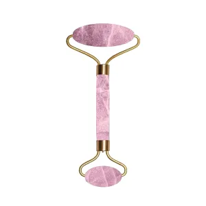 Danielle - Jade Roller, Rose Quartz Jade Stone Double Head Facial Jade Roller, Perfect for Relaxing