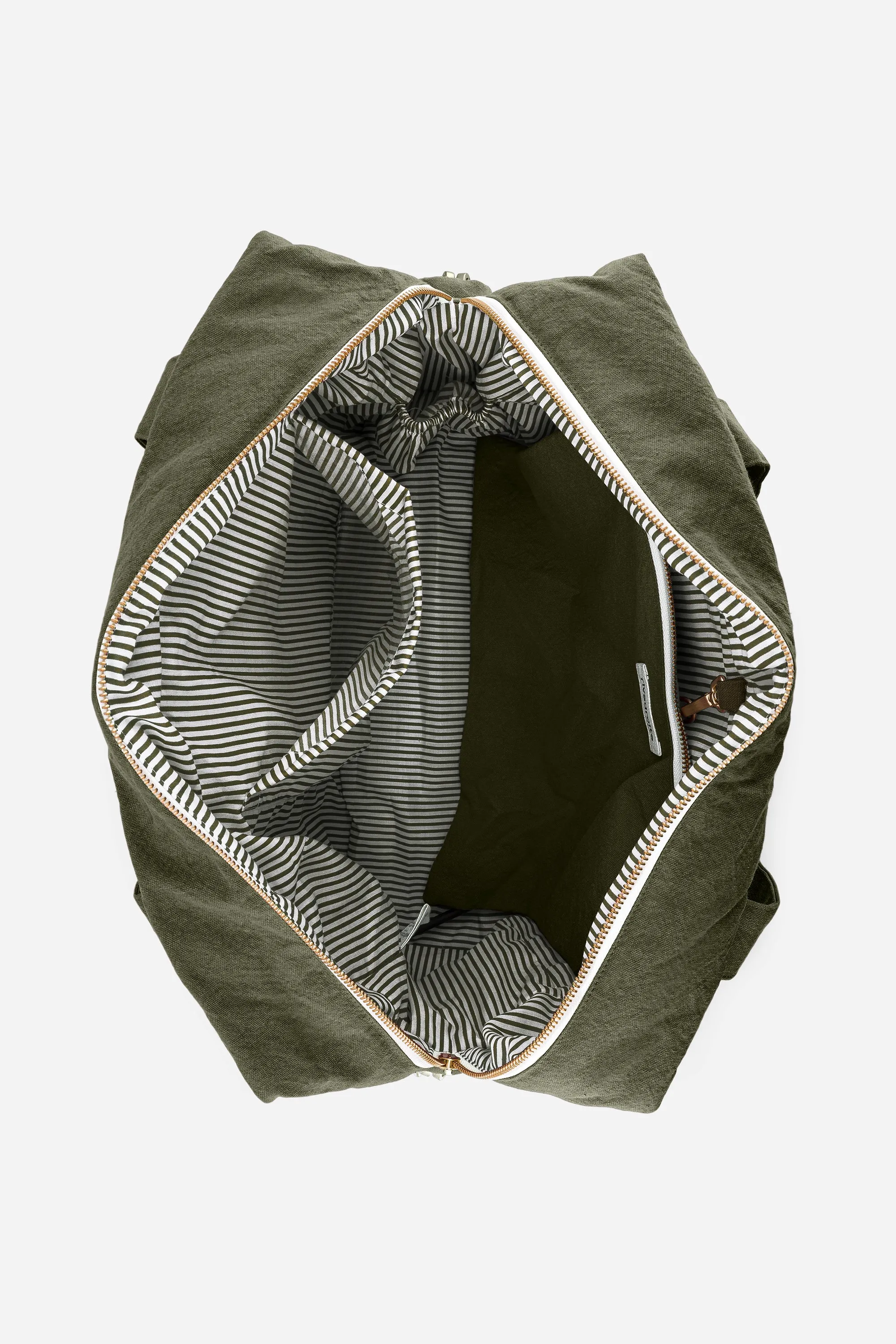 Darcy the anti diaper bag - Recycled cotton Military Green