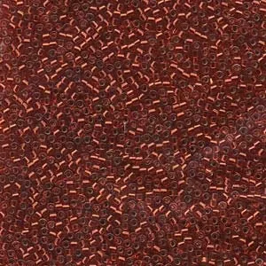 DB 603, Silver Lined Burnt Orange Miyuki Delica Beads - Size 11 - 5 grams - Japanese Cylinder Seed Beads - Retail & Wholesale
