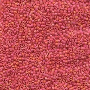 DB 873, Matte Opaque Cranberry AB - Miyuki Delica Beads - Size 11 - 5 grams - Japanese Cylinder Seed Beads - Retail & Wholesale - Rainbow