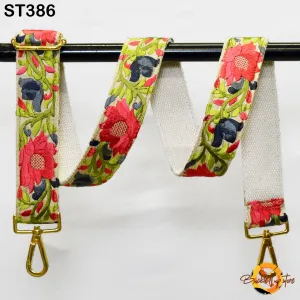 Detachable Crossbody Strap for Purses Bags Embroidery Replacement Messenger Strap Embroidered Boho Tote Handbag Strap Gift Mom Guitar Strap