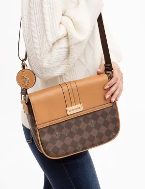 DIAMOND SIGNATURE MESSENGER CROSSBODY BAG