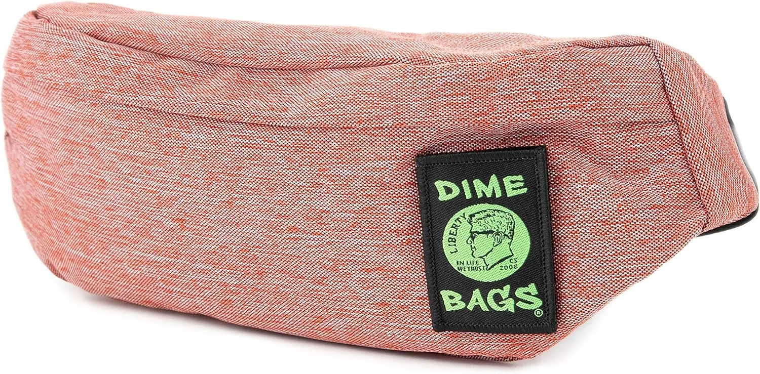 DIME BAGS Puff Pack | Water-Resistant Fanny Pack | Athletic Waist Bag (Red)