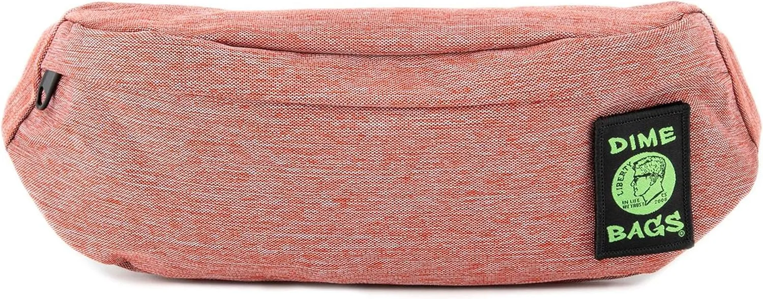DIME BAGS Puff Pack | Water-Resistant Fanny Pack | Athletic Waist Bag (Red)