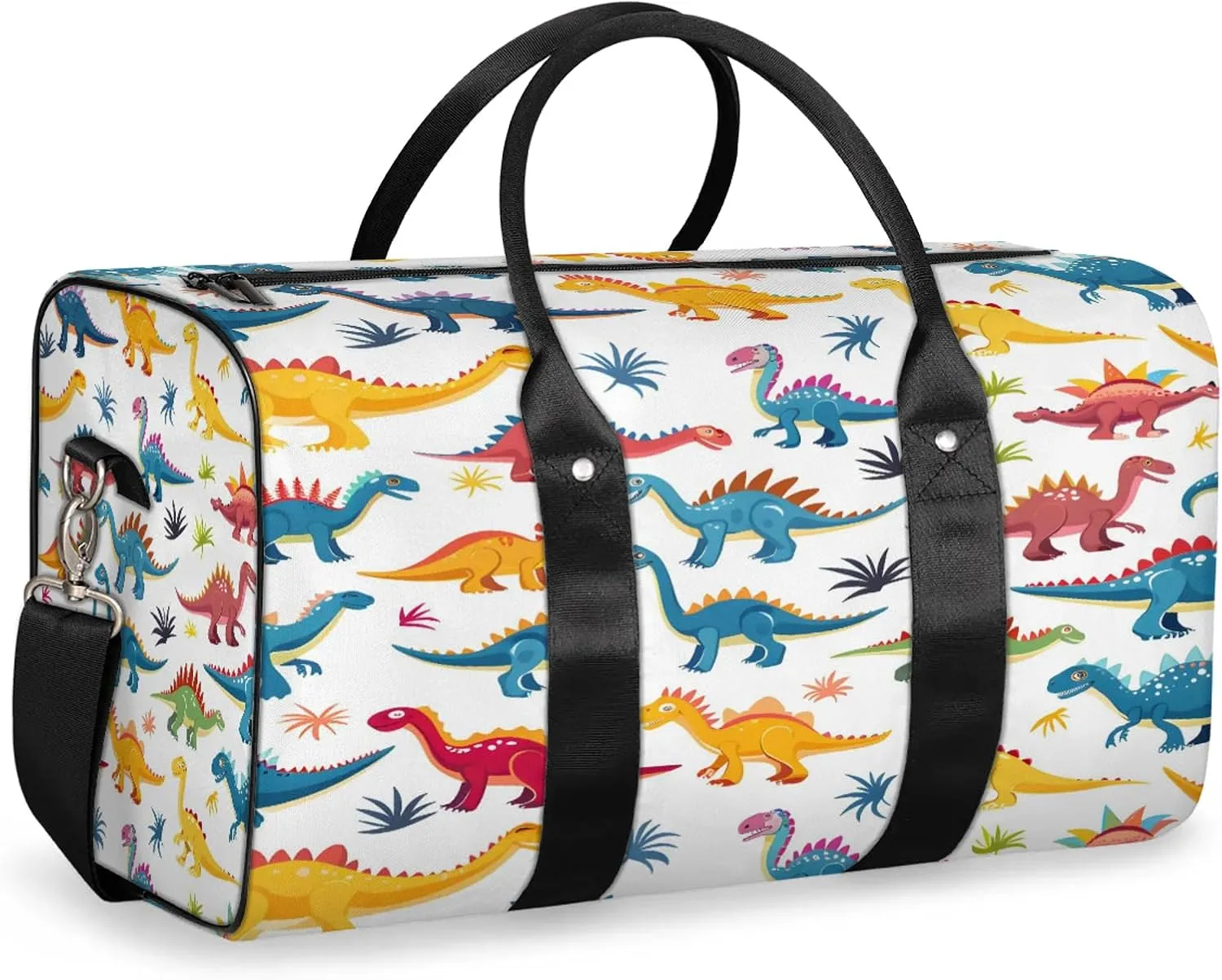 Dinosaur Cute Dino Travel Bag for Men Women, Gym Duffle Bags for Travel, Carry On Luggage Bag, Weekender Overnight Workout Bags