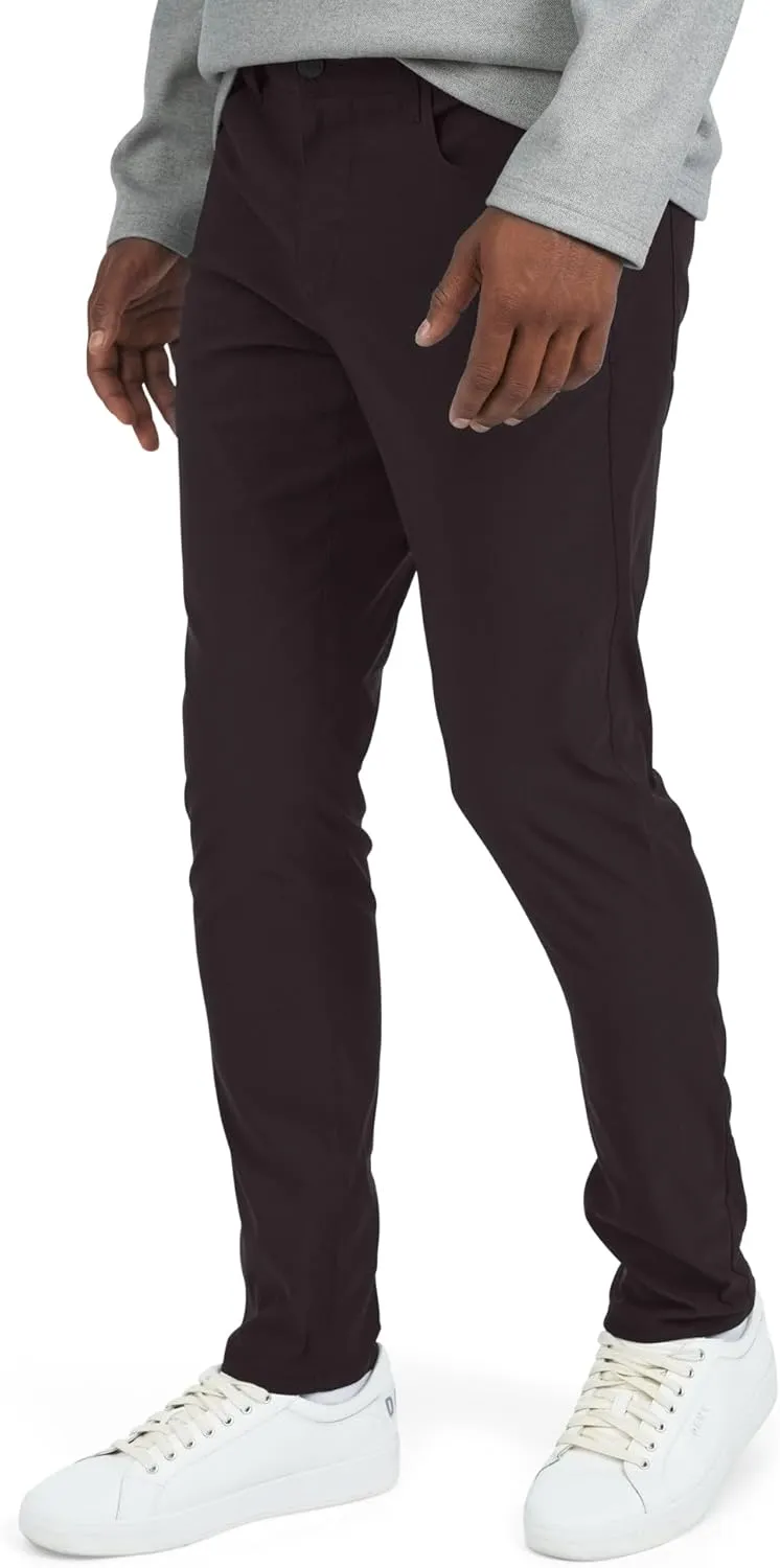 DKNY Mens Lightweight Travel Pants for Men- Skinny Fit Performance Tech Hiking Pants for Men | Business Casual Mens Work Pant