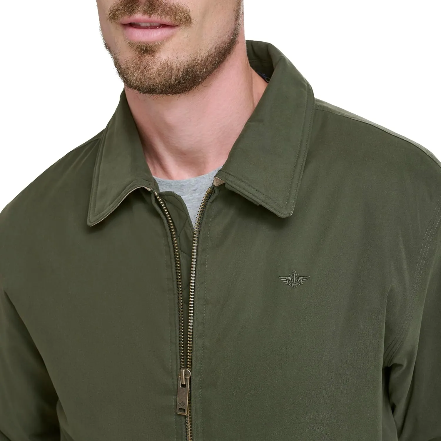 Dockers Men's Micro Twill Golf Bomber Jacket (Standard and Big & Tall)