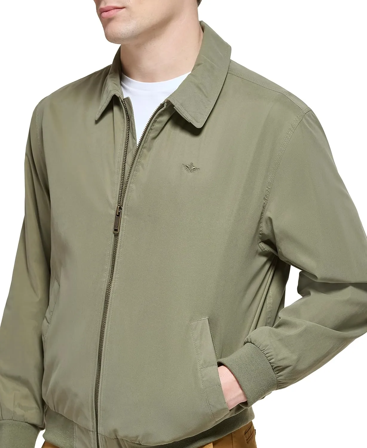 Dockers Men's Micro Twill Golf Bomber Jacket (Standard and Big & Tall)