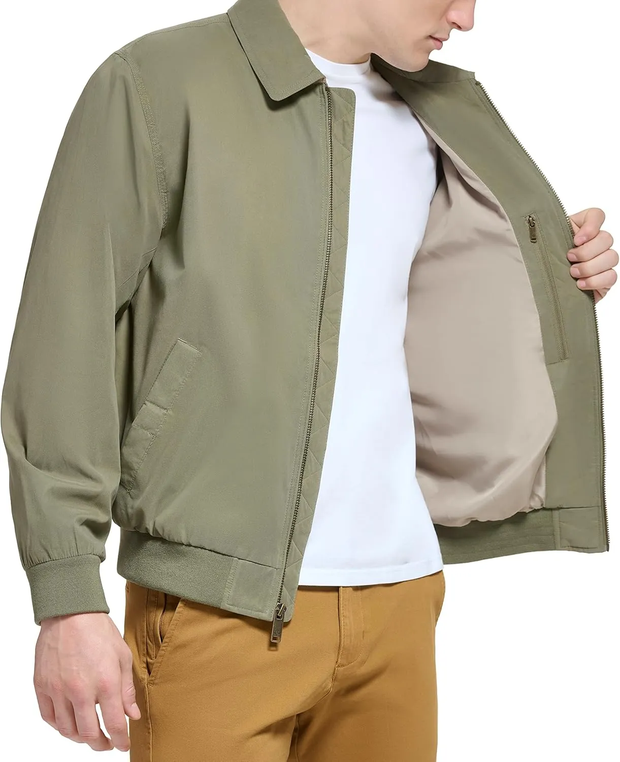 Dockers Men's Micro Twill Golf Bomber Jacket (Standard and Big & Tall)