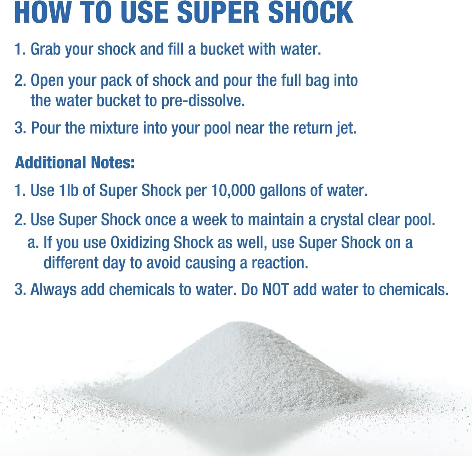 Doheny's Super Pool Shock | Pro-Grade Chlorine Shock, Quick-Dissolving, Fast-Acting 68% Cal-Hypo Granular Pool Shock | 24 x 1lb Bags, Proudly Made in The USA