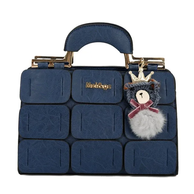 Dolls New Handbag Hasp Splicing Ladies Grid Hand Bags Fashion Clutch Zipper Women Augmented reality 9  Bag With Totes Act now Top-Handle
