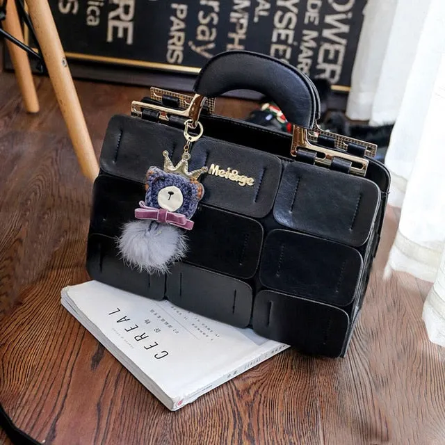 Dolls New Handbag Hasp Splicing Ladies Grid Hand Bags Fashion Clutch Zipper Women Augmented reality 9  Bag With Totes Act now Top-Handle